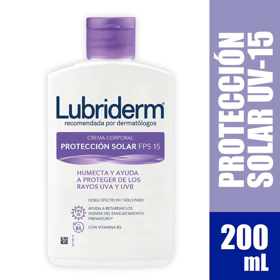 Crema LUBRIDERM Protección Solar UV 15 24H SPF 15 UVA UVB x200Ml