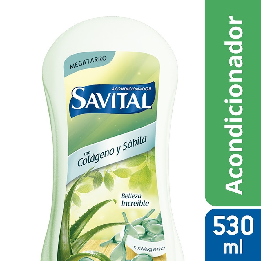 ACONDICIONADOR SAVITAL COLAGENO Y SÁBILA EXTRAFAMILIAR X530ML