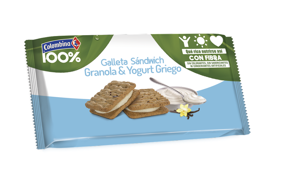 Galleta Colombina Sandwich Yogurt Griego X6und 138grs