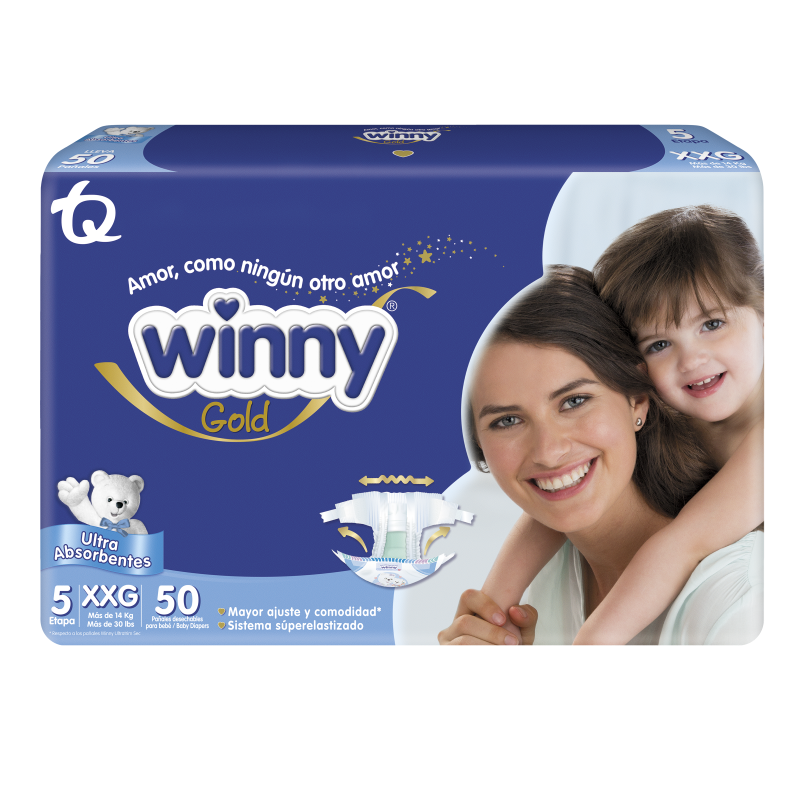 Pañales Winny Gold XXG Etapa 5 x 50Und