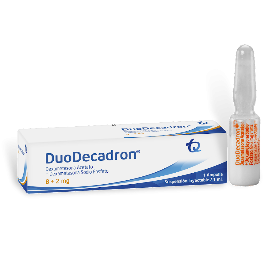 Dúo-Decadron 8/2mg Amp. Caja x1Amp.TQ Dexametasona Acetato Fosfato
