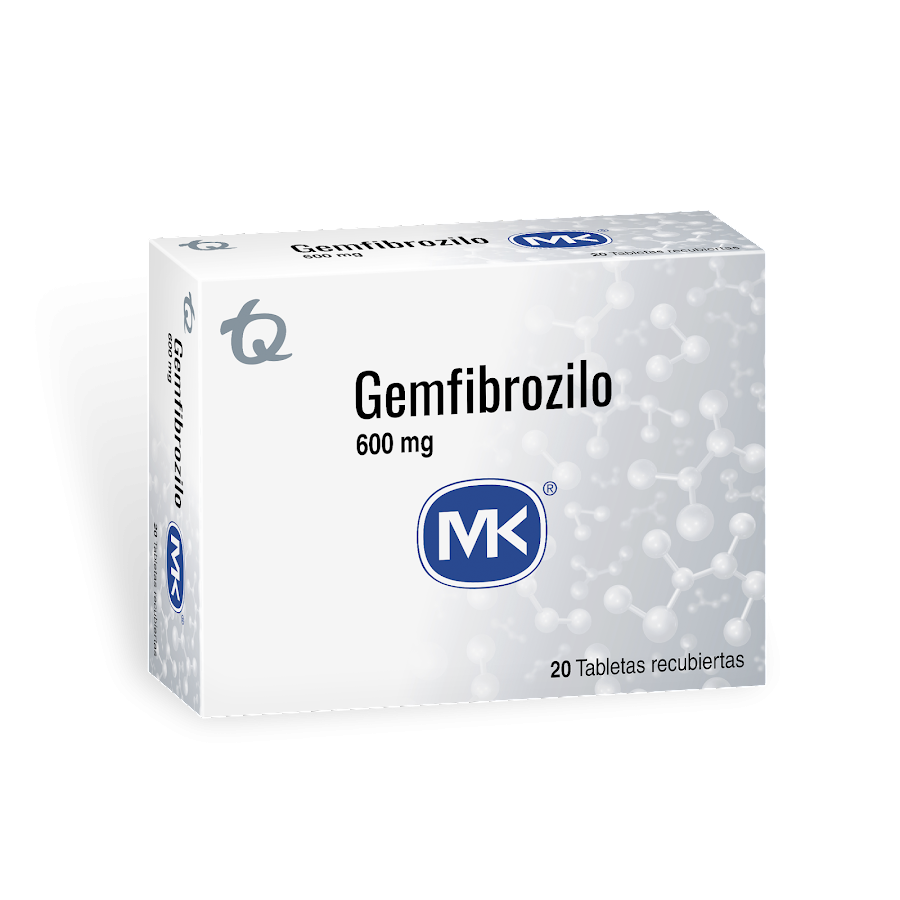 Gemfibrozilo MK 600mg Tabletas Caja x20Tableta