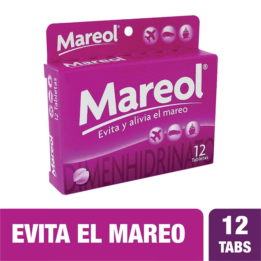 MAREOL Tabletas Caja x12Tab. PFIZER Dimenhidrinato