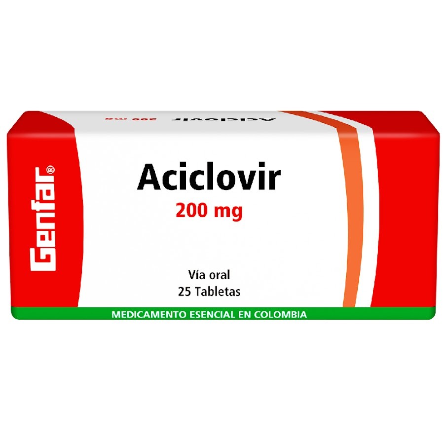 Aciclovir Genfar 200Mg Tabletas Caja X25Tab.
