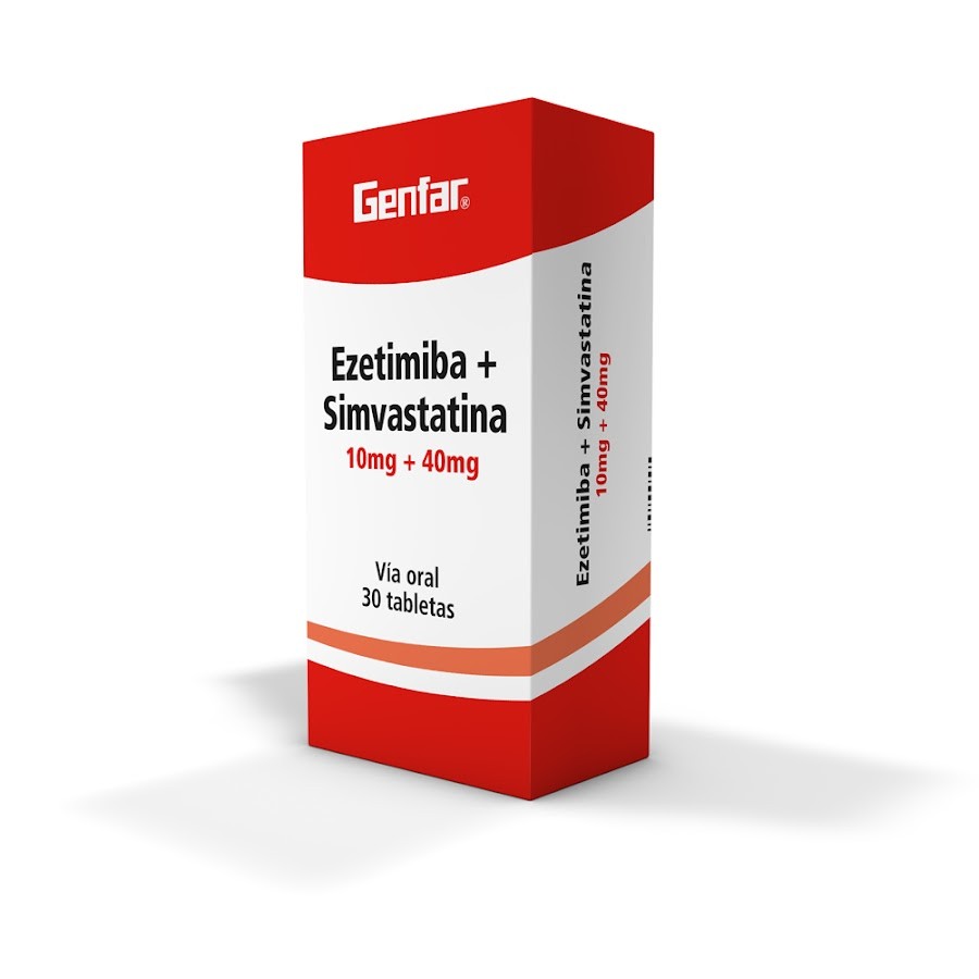 Ezetimiba 10Mg Simvastatina 40Mg Genfar Caja x 30Tab