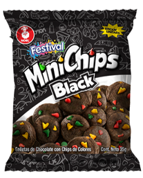 Galletas Festival Minichips Black x 35gr