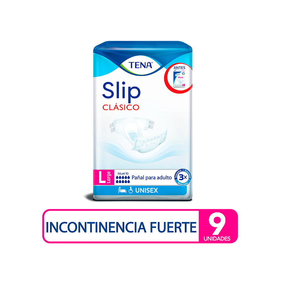 Pañal Tena Slip Clásico Lx9
