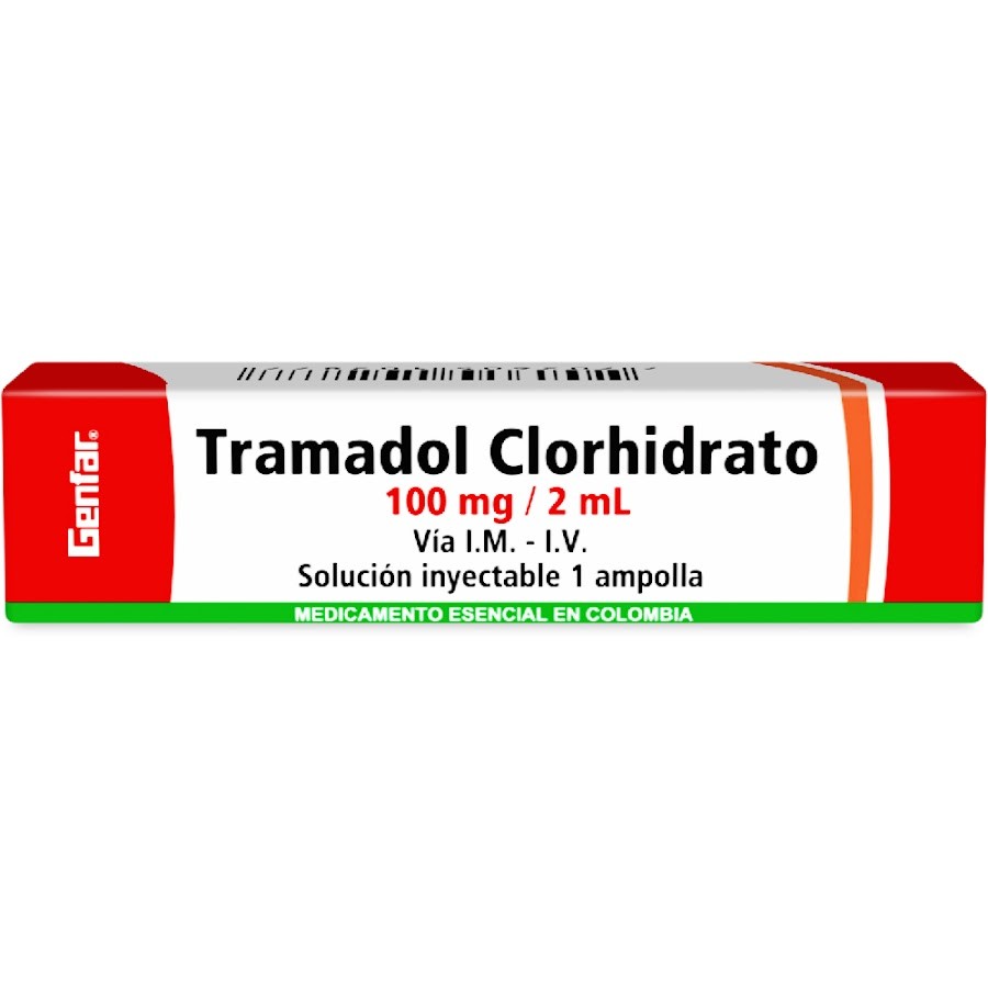 Tramadol Genfar 100Mg Solución Inyectable Caja X1Amp.
