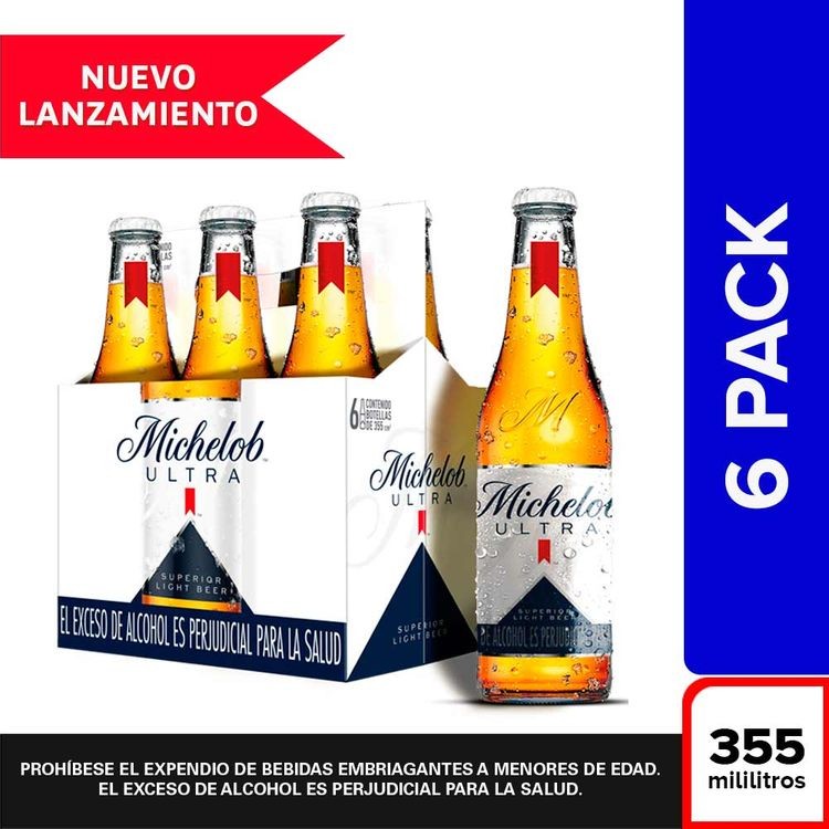 Cerveza Michelob Ultra x355ml Sixpack x6 und