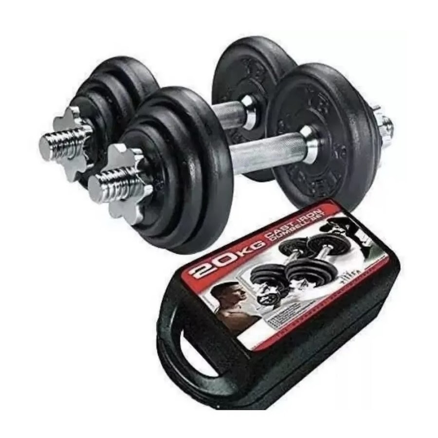 Kit Mancuernas Metálicas 20 Kilos