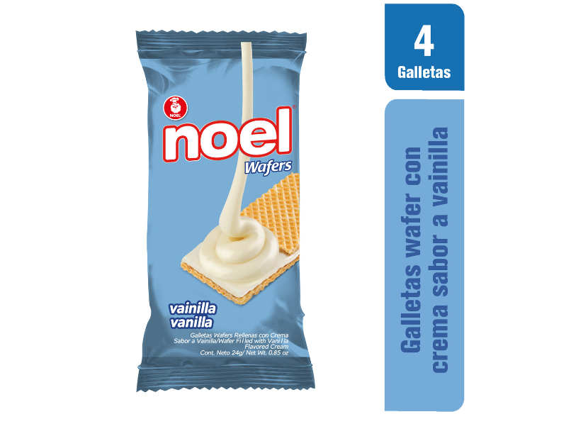 Galleta Noel Wafers Sabor a Vainilla x 4Und