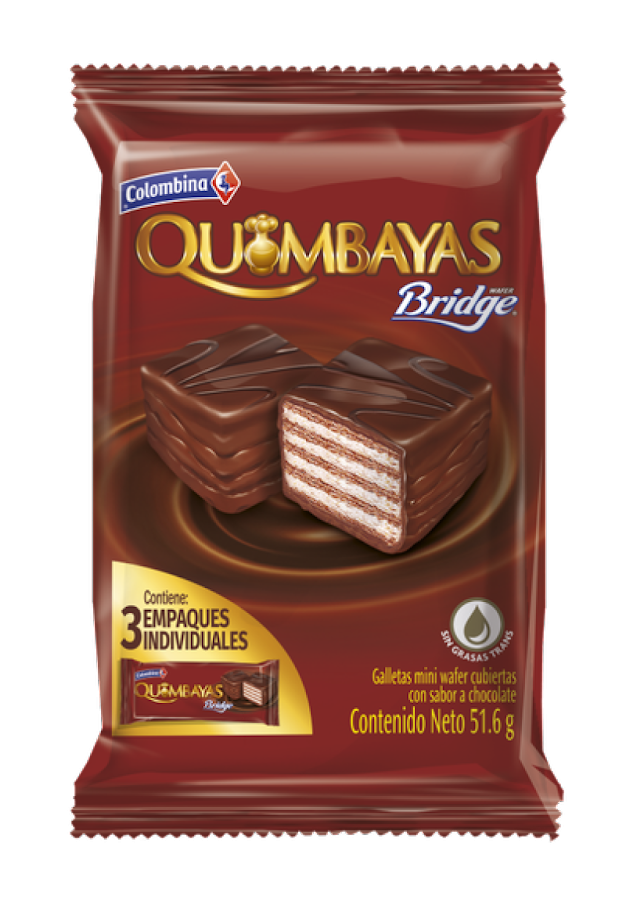 GALLETAS QUIMBAYAS BRIDGE CHOCOLATE X51.6GR