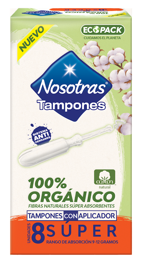 Tampones con Aplicador Nosotras Organico Super x 8Und
