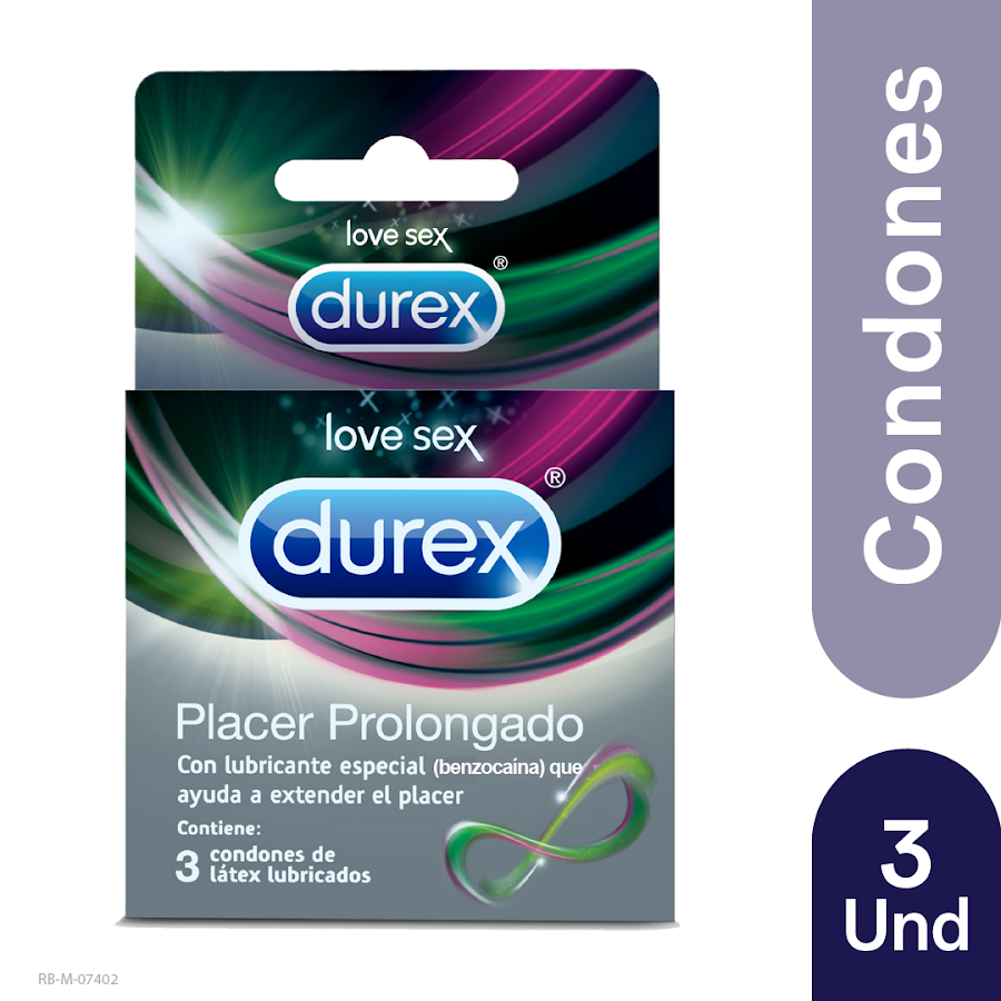 Condón DUREX Preservativo Love Sex Placer Prolongado x3und.