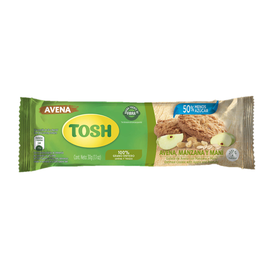 Galleta Tosh Avena Manzana Mani x 30Gr