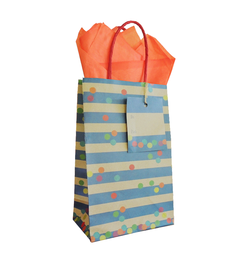 BOLSA DE REGALO KRAFT PEQUENA SURTIDA X 1 UND