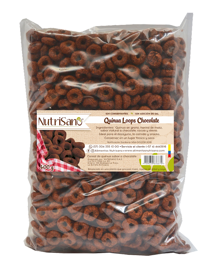Cereal Nutrisano Quinua Loop Chocolate x 400gr