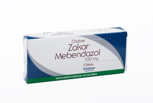 Zakor 100Mg Tabletas Caja X6Tab. Chalver Mebendazol