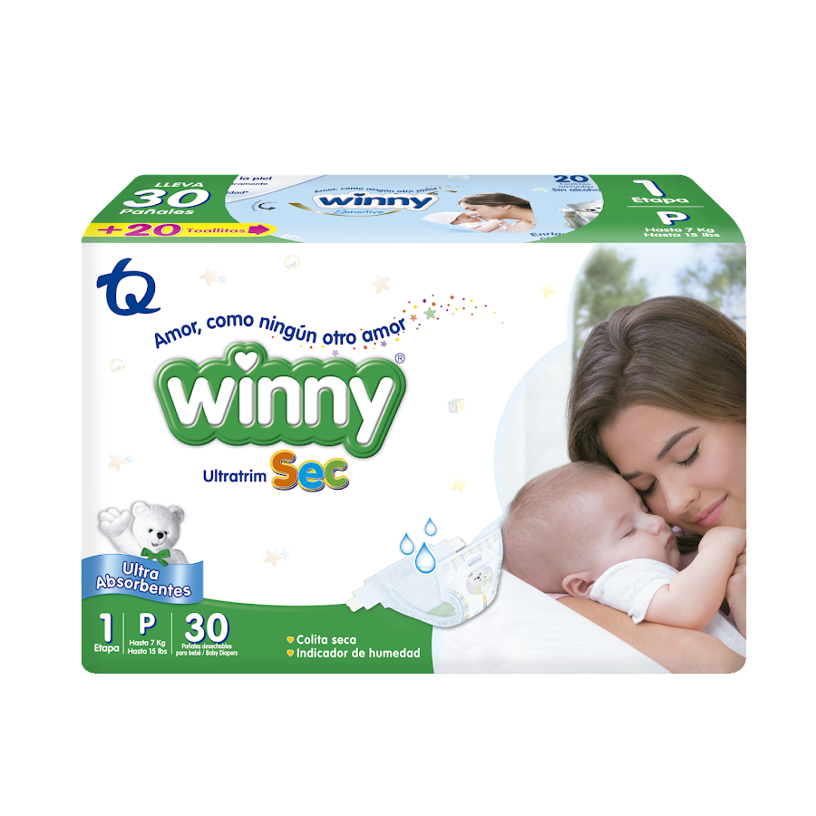 Pañales Winny Ultratim Sec P Etapa 1 x 30Und