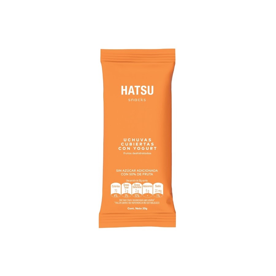 Snacks Hatsu Uchuvas Cubiertas con Yogurt x20gr