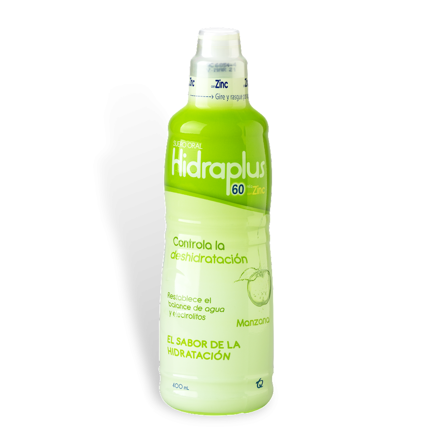 HIDRAPLUS TRATAM. DESHIDRATACIÓN 60 ZINC MANZANA X400ML