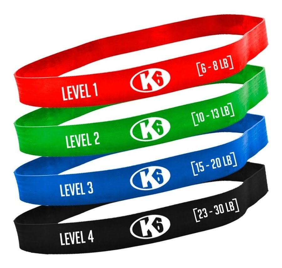 Bandas Elásticas Set de Resistencia Caja x 4 Unidades K6