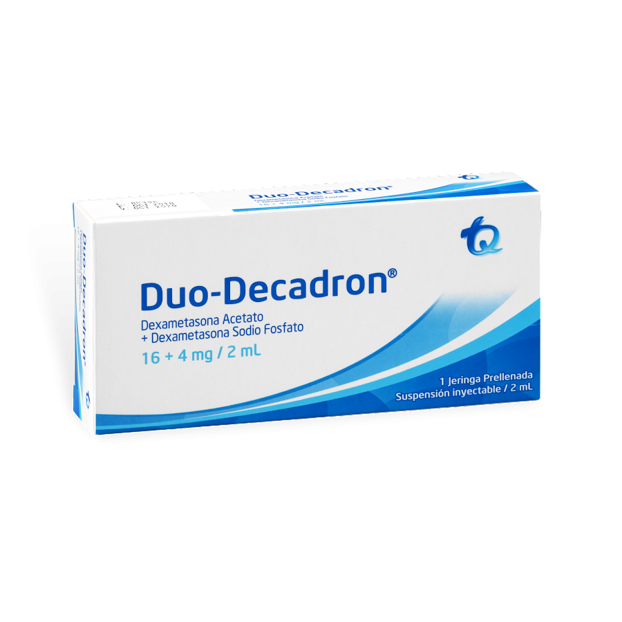 Duo-Decadron 16+4mg/2Ml Amp. Caja x1Amp. TQ Dexametasona Acetato