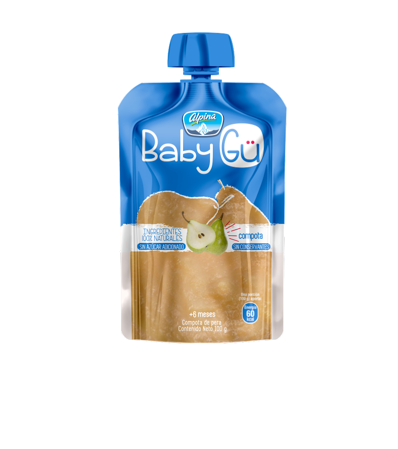 Compota Baby Gu Alpina Pouch Pera x 100gr