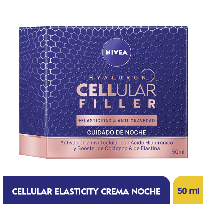 Crema Nivea Elasticity Cellular Filler Elasticidad y Antigravedad Noche Frasco x50Ml