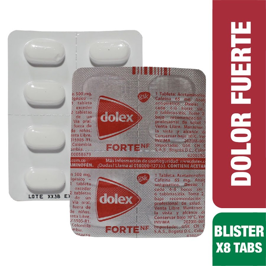 Fracción Dolex Forte GSK Blister x8 Capsulas