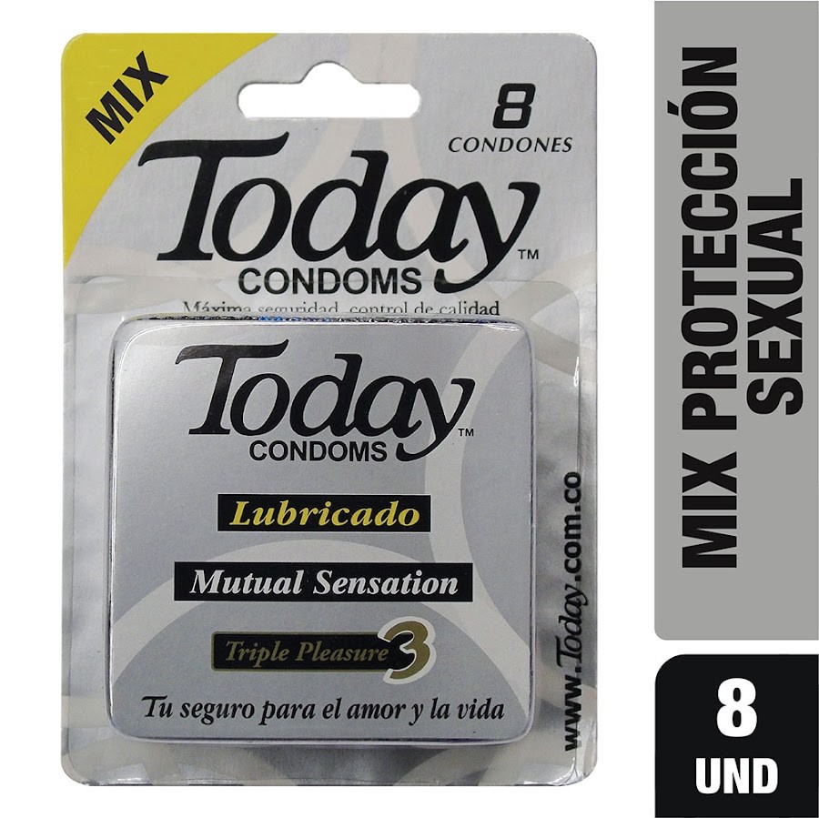 Condones Today Mix Sensacion Mutua x 8und