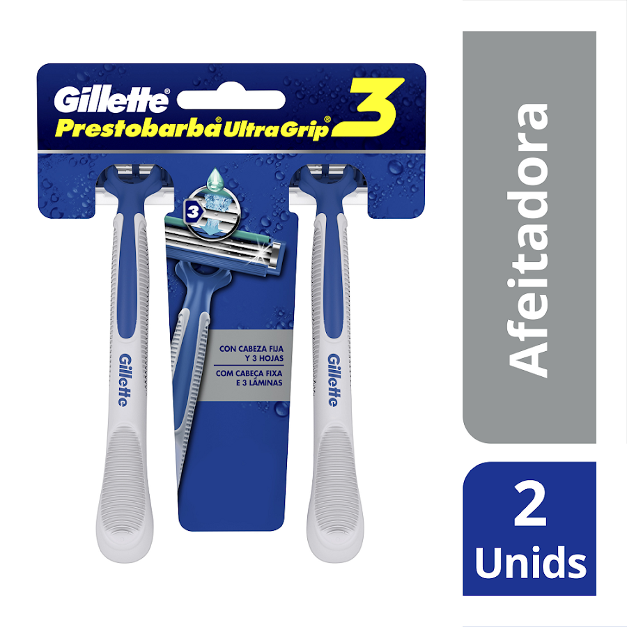 Maquina De Afeitar Gillette Prestobarba Ultragrip 3 X 2Und