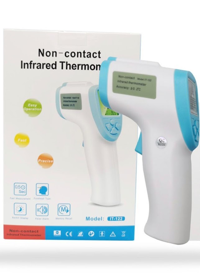 Termometro Digital Infrarojo Bravit IT-122 Sin Contacto x 1Und