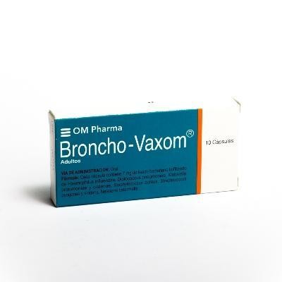 BRONCHO-VAXOM Adultos 7mg Cáp Caja x10Cap. Quideca Haemophilus