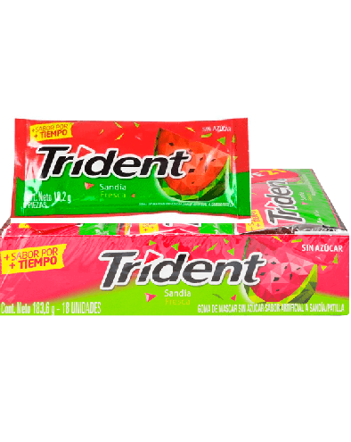 Goma de Mascar Trident Sandia x 5Und