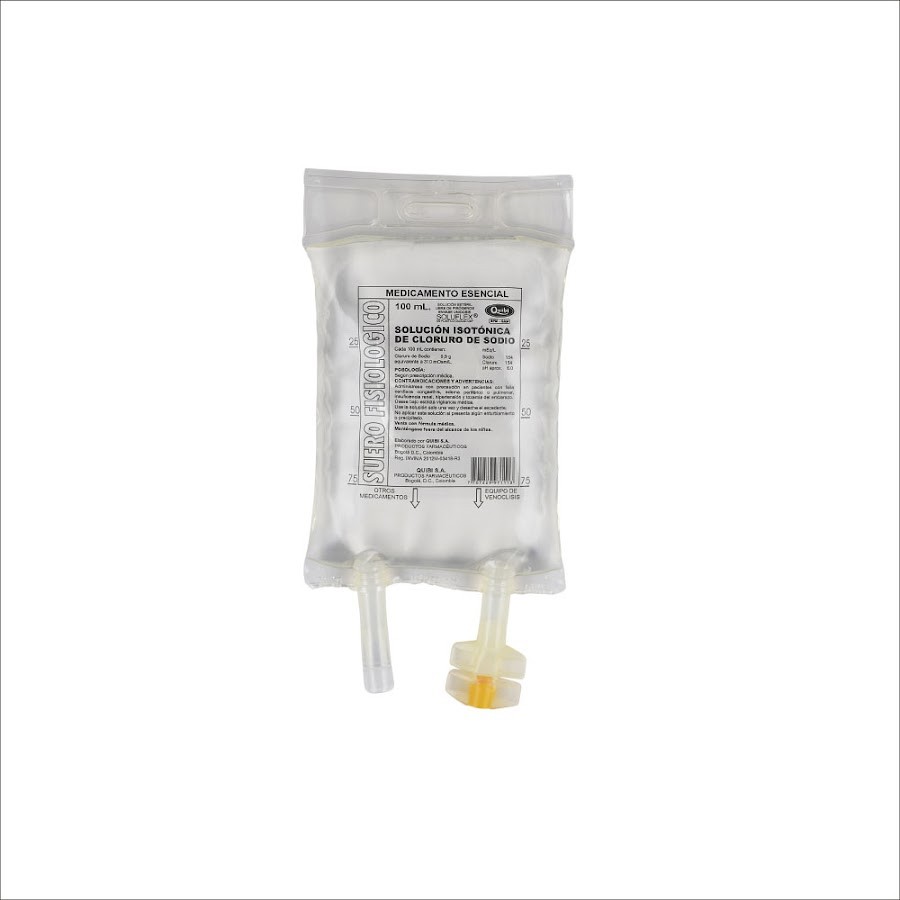 Suero Fisiologico Quibi Bolsa x 100Ml