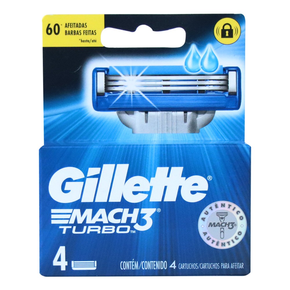 REPUESTO MACH3 TURBO GILLETE X 4 UND