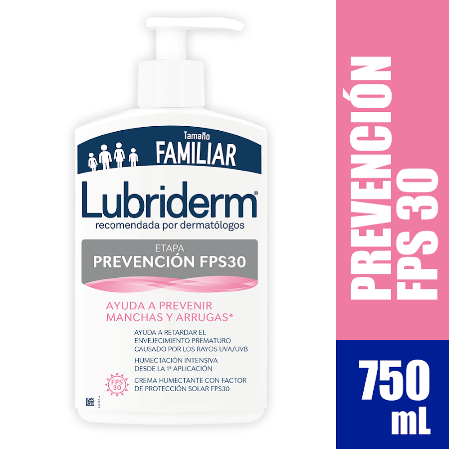 Crema Lubriderm Prevencion UV30 X750ml