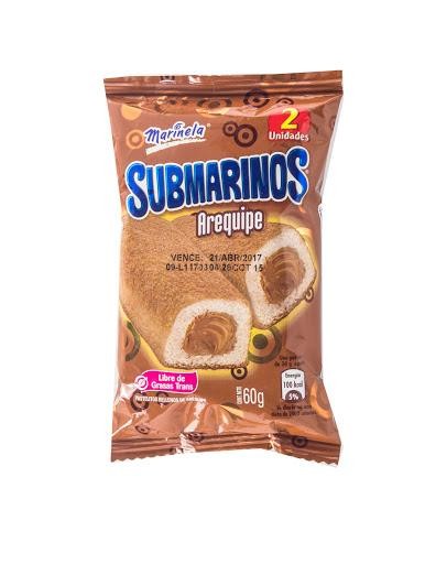Ponqué Bimbo Submarinos Arequipe Paquete X2Und. X60G.