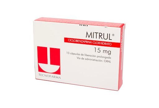 Mitrul 15Mg Cápsulas Caja x10Cap. Tecnofarma Ciclobenzaprina