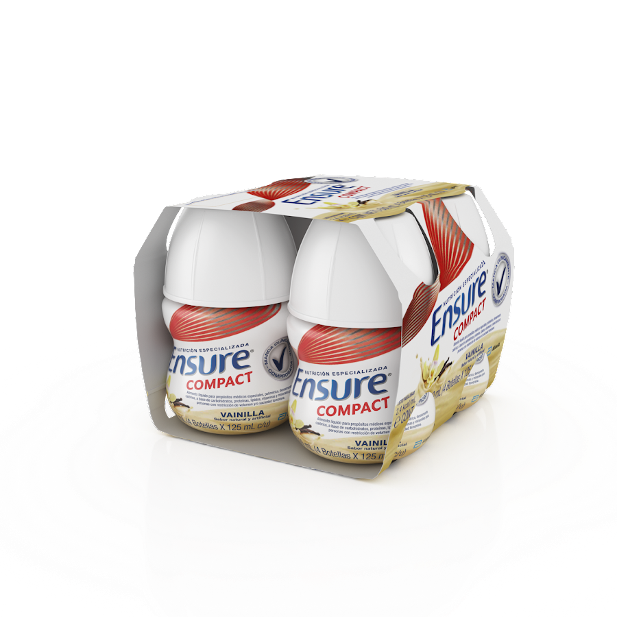 ENSURE COMPACT VAINILLA X 4 UNIDADES X125ML .