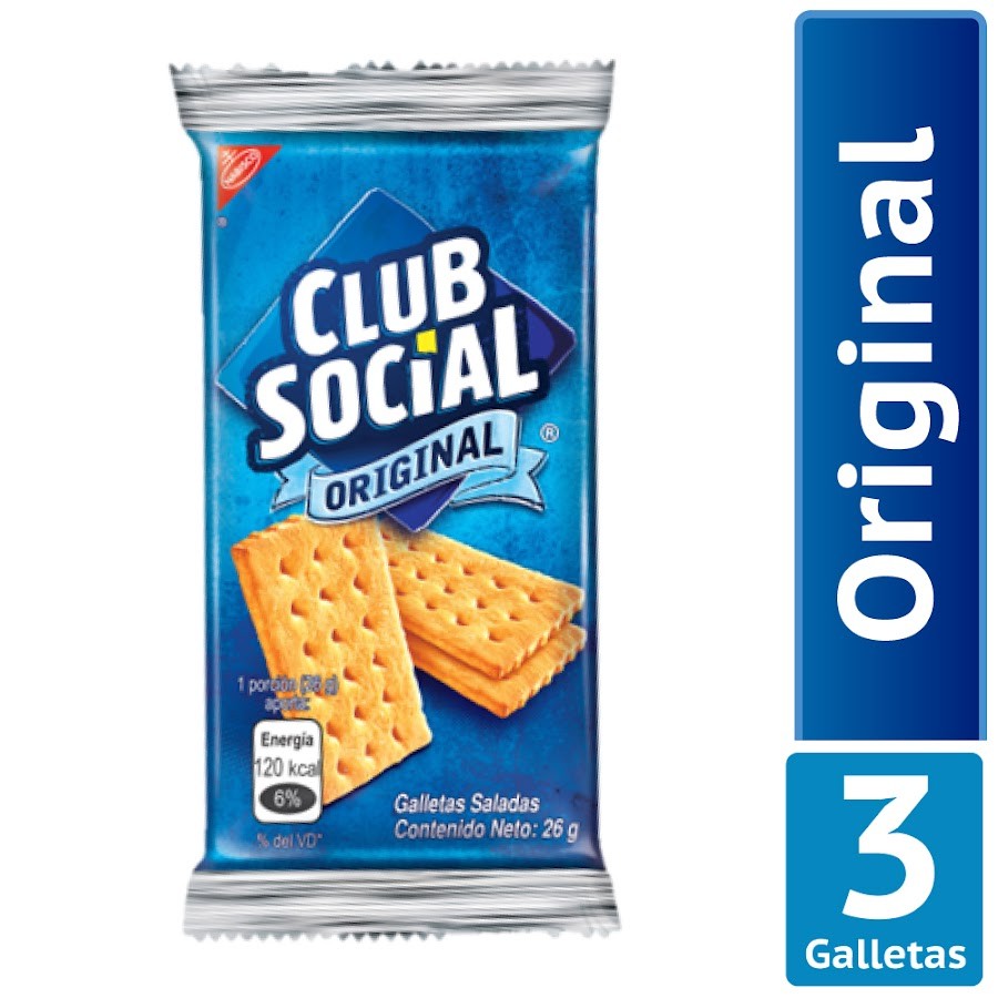 Fracción Galletas Club Social Original Saladas Paquete X3Und. X26G.