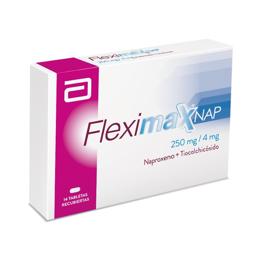 Fleximax nap 250/4mg Tab. Caja x14Tab. LAF Naproxeno Tiocolchicosido