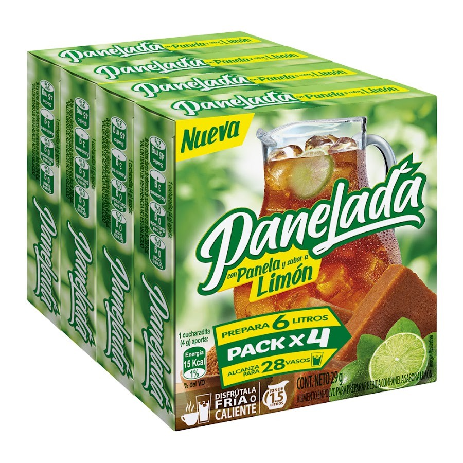 Panelada Con Panela Y Sabor a Limón Quala Pack x 4