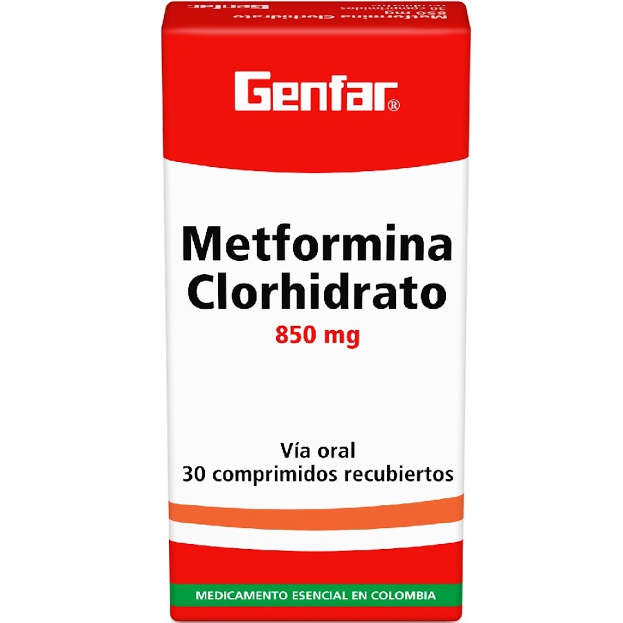 Metformina 850mg Caja X 30 Tabletas