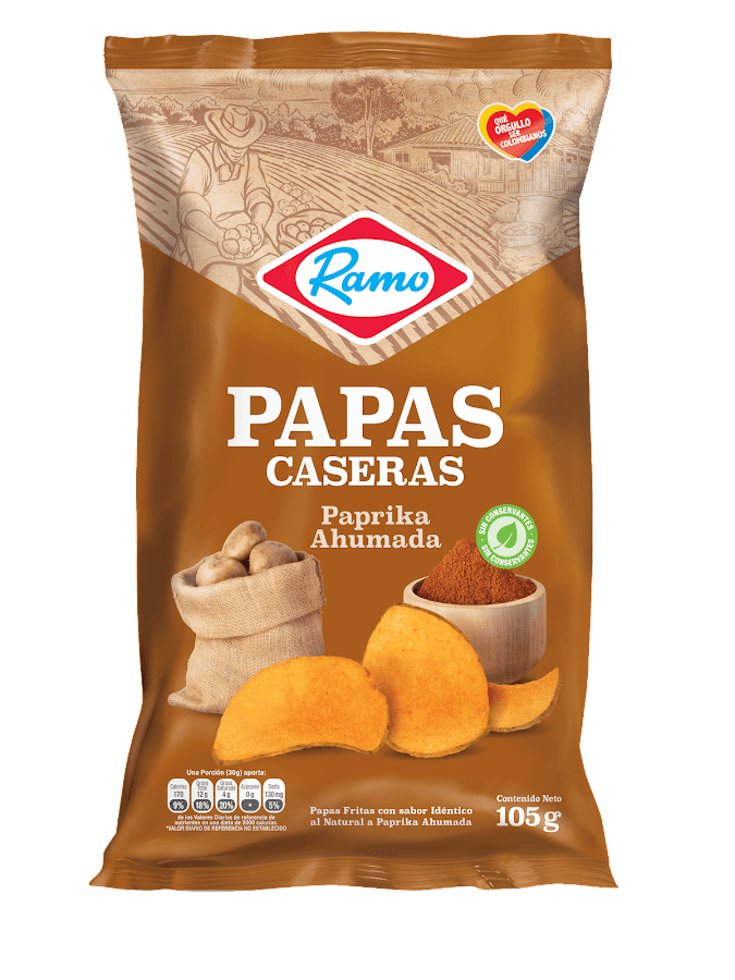 Papas Ramo Caseras Paprika Ahumada x 105Gr
