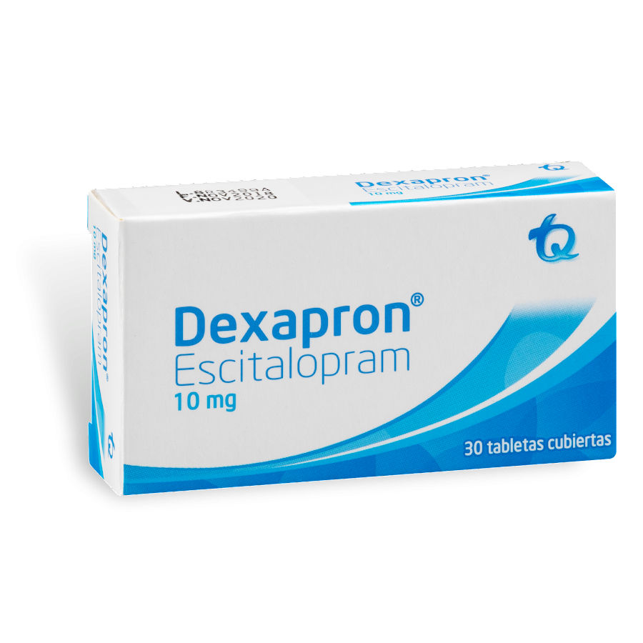 Dexapron 10mg. Tableta Caja x30Tab. TQ Escitalopram