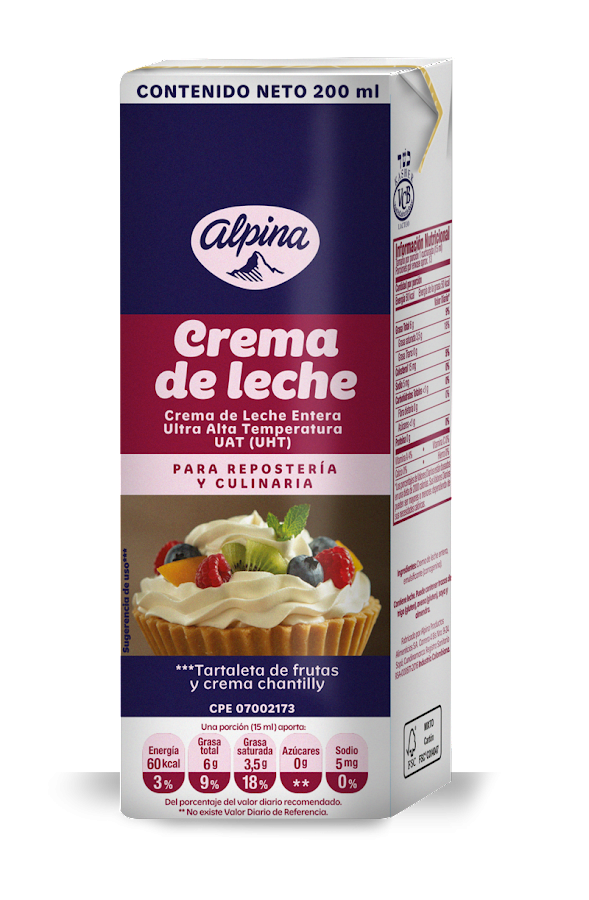Crema de Leche Alpina Caja x 200Ml