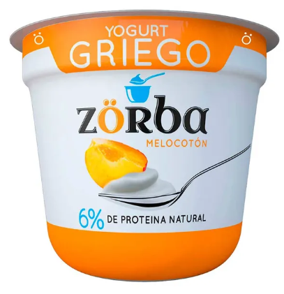 Yogurt Griego Zorba Con Melocotón x 135Gr