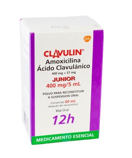 Clavulin Junior 400/57Mg Sus. x60Ml. GSK Amoxicilina Ácido Clavulánico